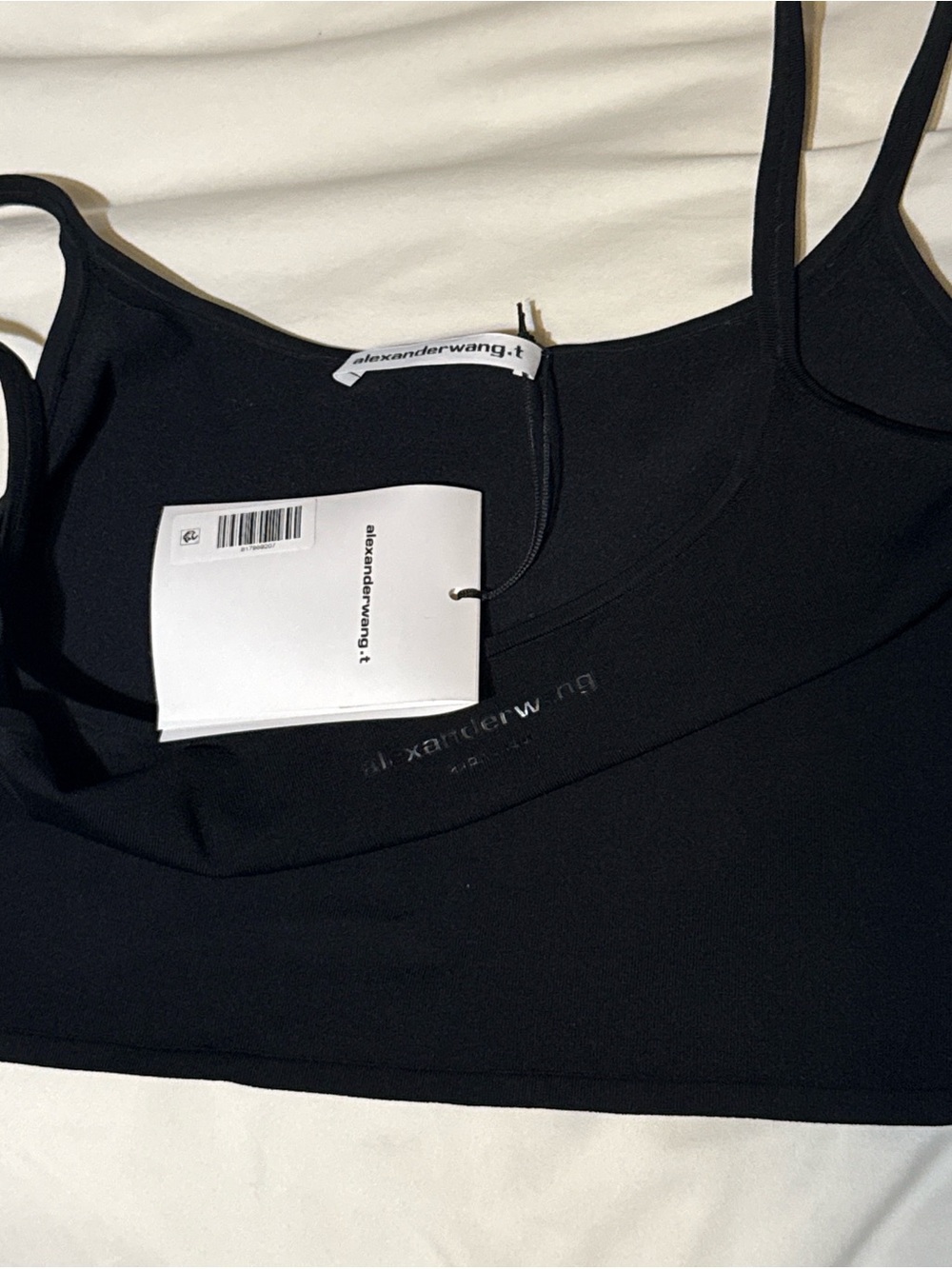 NWT Alexander Wang Scoop Neck Tank Printed High Density Logo - Picture 9 of 15